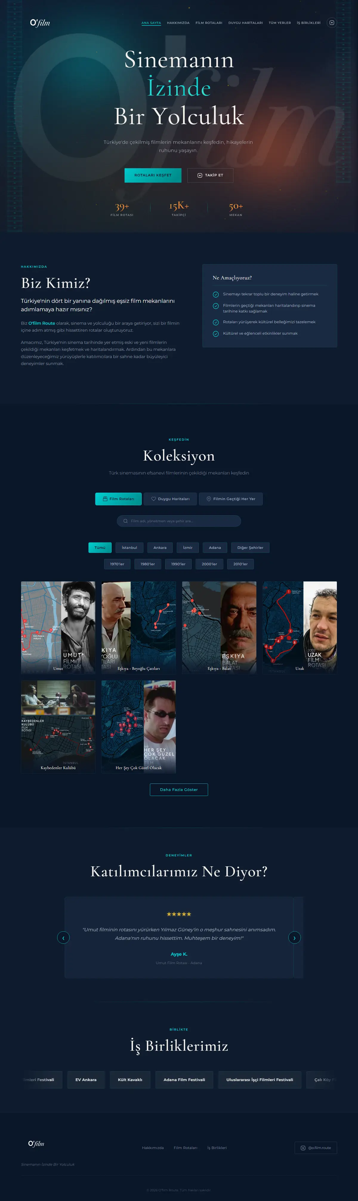O'film Route — site ekran görüntüsü